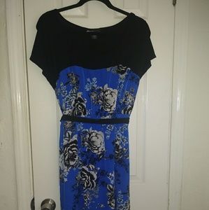 Black and Blue Floral Lane Bryant Dress